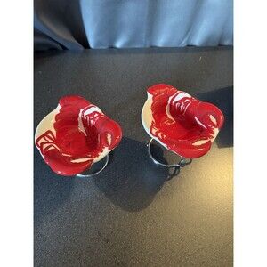 Coastal Collection Home Studio Lobster Shape Butter Warmer Set Of Two Used Once
